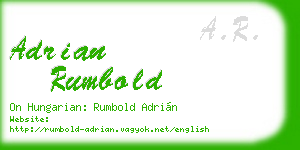 adrian rumbold business card